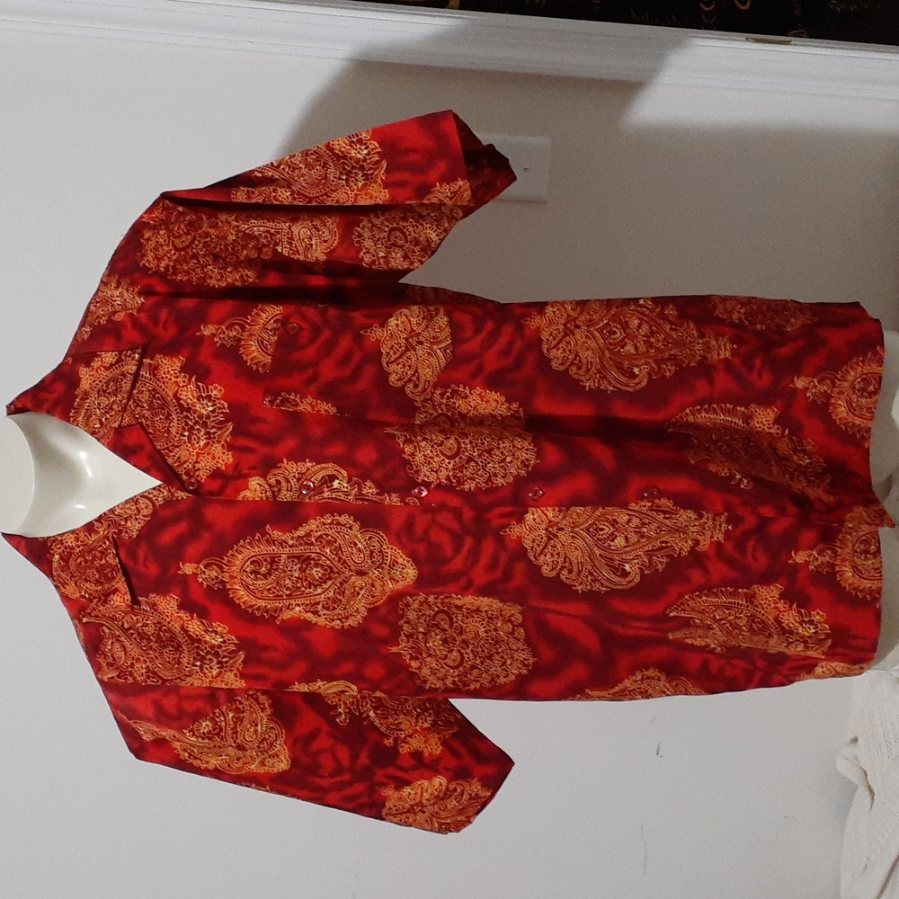 Stardom Highflyer Streetwear Asian Style Graphic Button - Front Shirt Size L